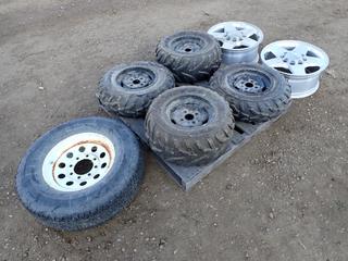 (2) Dunlop 25X8-12 ATV Tires w/ Rims, (2) Dunlop 25X10-12 ATV Tires w/ Rims, (2) GMC 20 In. Rims And Winda ST235/80 R16 Tire w/ Rim 