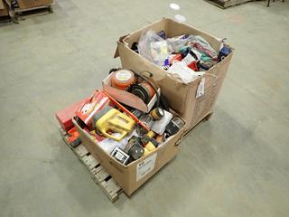 Qty of Safety Kits, Flashlights, Batteries, Wipes, Vapor Cartridges and Assorted Supplies (C-Front)