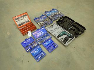 Qty of Incomplete Westward Socket Sets c/w Assorted Paulin Speed Nuts, Incomplete Clarke Cordless Drill Kit And DeWalt Tool Case.  (B-1)
