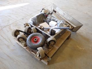 Qty of Assorted Casters, Shower Drains and Natural Gas Workshop Heater
