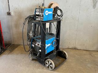 Miller XMT 456 CC/CV DC Inverter Arc Welder, 575V 24.4 Amp, 19Kw, 115V AC, 10A 3-Phase c/w Miller 22A 24V Wire Feeder.