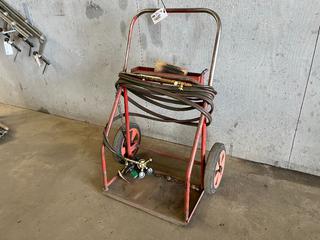 Oxy/Acetylene Cart c/w Gauges, Hose and Torch.