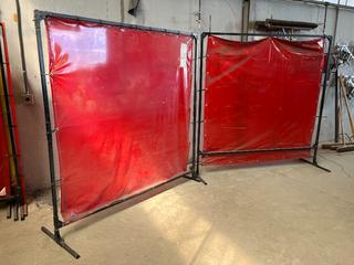 (2) Welding Screens, Approximately 74in x 74in.