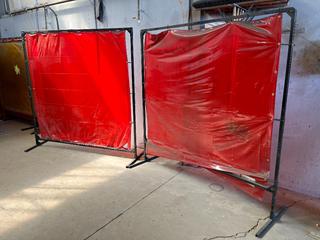 (2) Welding Screens, Approximately 74in x 74in.