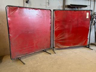 (2) Welding Screens, Approximately 74in x 74in.