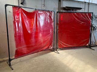 (2) Welding Screens, Approximately 74in x 74in.