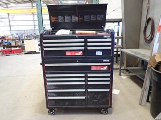 Kirkland Signature Toolbox, Approximately 57 1/2 in H x 18 in W x 44 in L c/w Assorted Tools