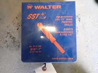 Walter 01-E- 708, 9/16in - 1in 8pc SST Drill Bit Set.