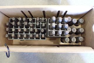 (3) C.H. HansonLow Stress Dot Design Steel Hand Stamp Sets 1/4in, #26300 Letters Missing One, #26641 1/4in Numbers and (1) Premium 3/8in Number Set.