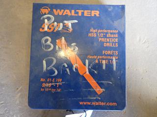 Walter 01-E708, 9/16in - 1in 8Pc SST Drill Bit Set. *Missing One Bit*