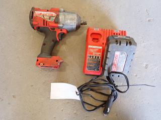 Milwaukee 2767-20 Cordless 1/2in High Torque Impact Wrench w/  Friction Ring 18V c/w (1) Battery 18V and (1) M12/M18 Charger.