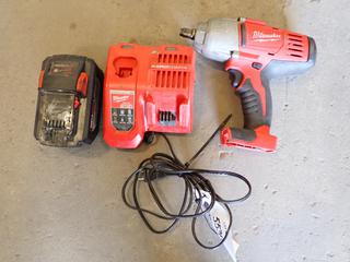 Milwaukee 2663-20 Cordless 1/2in Impact Wrench 18V c/w (1) Battery 18V and (1) M12/M18 Rapid Charger.