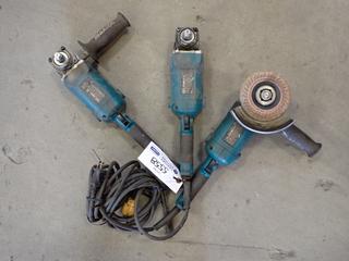 (3) Makita Angle Grinders GA6010 120V 10A and 10.5A.