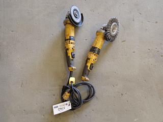 (2) DeWalt DWE43116 Angle Grinders 6in Type 15 120V AC/DC 50/60Hz 13A.