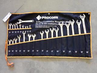 Procore Drop Forged Chrome Vanadium Steel 26 Piece Metric 12-Point Combination Wrenches 6mm to 32mm. *Incomplete*