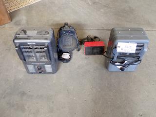 (4) Portable Fan Heaters, (2) Levelok LL-STB-2QC, Quick Connect Ladder Levellers Complete Kits.