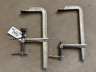 (2) Bessey F-Style Sliding Arm Bar Clamps, 2400S-12, SC30M-AC, 2800 LBS, Approximately 16in x 5 1/2in.