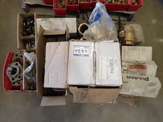 Pallet of Assorted Ball Valves and Crimp Fittings.
