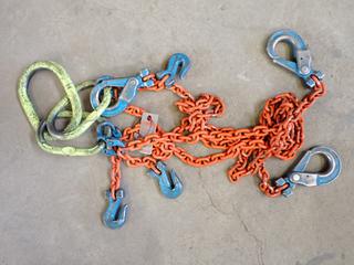 3-Leg 9/32 In x 6 Ft Chain Sling, Grade 100