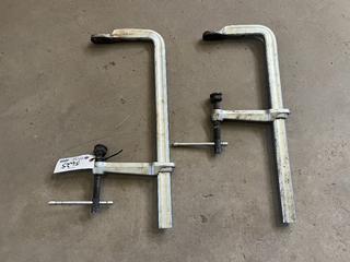 (2) Bessey F-Style Sliding Arm Bar Clamps, 4800S-18, M-STB50M, 4880 LBS, Approximately 24in x 7in.