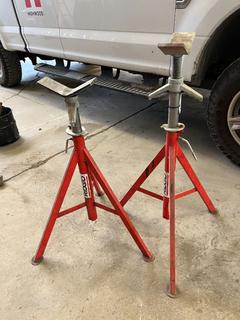(2) Ridgid 56662 VJ-99, V-Head High Pipe Stands.