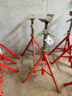 (2) Ridgid 56662 VJ-99, V-Head High Pipe Stands.