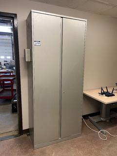 2-Door Metal Storage Cabinet,  3 Ft x 18 In x 7 Ft.