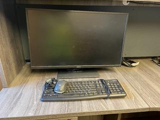 Dell P2717H 27 In Monitor, Logitech Keyboard and Mouse.