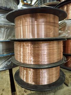 (1) Spool of Diamondspark 46MC, Heat Change 31400438, Size .045in, 33lbs and (2) Spools of Unknown Wire.