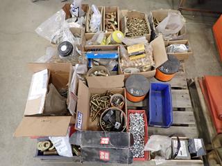 Pallet of Assorted Bolts, Washers and Nuts.