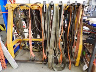 Quantity of Assorted Slings c/w Stand.