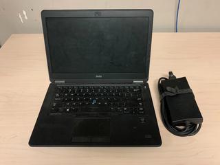 Dell Latitude E7450 Laptop with Power Cord.
