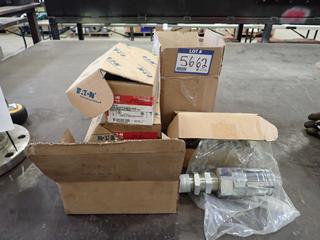 Quantity of Conduit Fittings, (2) Oilfield Hydraulic Gear Dividers and (2) Parker Hydraulic Valves.