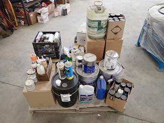 Pallet of Assorted Opened Chemicals.