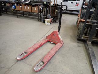 Red Pallet Jack 3000Kg, 48in x 27in.