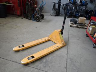 Priority 48in x 27in Yellow Pallet Jack.