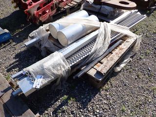 Assorted Aluminum Square Tube and Step Grate.
