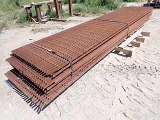 (10) Steel Bar Grating, 11-1/2 Ft L x 30 In W.