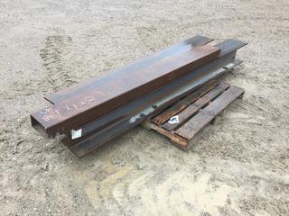 (2) H-Beams and (1) 8ft Steel Tube.