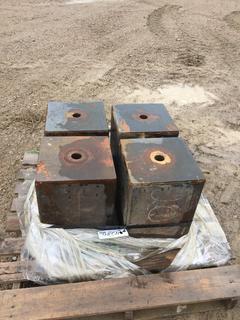 (4) 1ft Square Block Foot Pads.