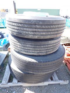 (2) Road Master 255/70R22.5 And (2) Duraturn 11R22.5 Tires.
