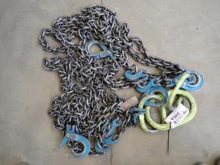 4-Leg 3/8 In x 15 Ft Chain Sling, Grade 100
