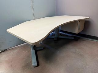 Linak Series 7 Electric Height Adjusting Desk, 70 In x 34 In. Adjusts 24 In- 51 In H. *Disassembled*