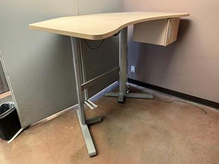 Linak Series 7 Electric Height Adjusting Desk, 70 In x 34 In. Adjusts 24 In- 51 In H. *Disassembled*
