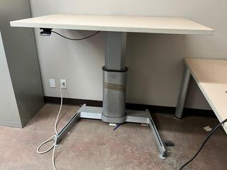 Airtouch Height Adjusting Desk, 4 Ft x 29-1/2 In, Adjusts 24 In- 51 In H. *Disassembled*