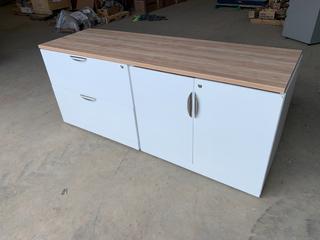 Lateral File and 2-Door Credenza. *Disassembled*
