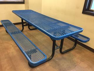 8 Ft Steel Mesh Picnic Table.