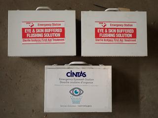 (3) Emergency Eye Wash Stations, 15 In x 10-1/2 In x 5 In c/w Contents