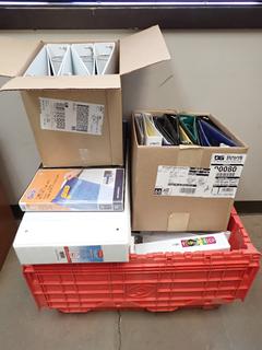 Quantity of Assorted Binders.