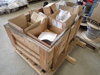 Pallet of Assorted Manual Oilfield Tong Die Inserts, Vise Jaws, Die Holder, Etc.